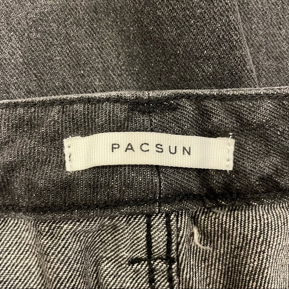 Pacsun high waisted boyfriend cargo Jean Joggers Black 0178 - Picture 6 of 10